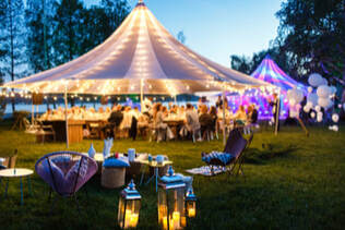 Picture of outdoor corporate tent rentals in Doral, FL
